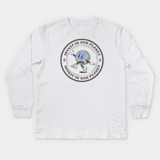 Invest In Our Planet Kids Long Sleeve T-Shirt